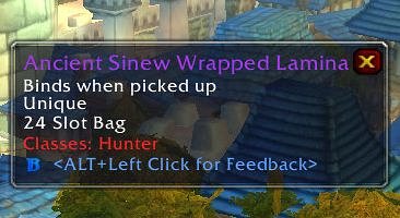 Ancient Sinew Wrapped Lamina