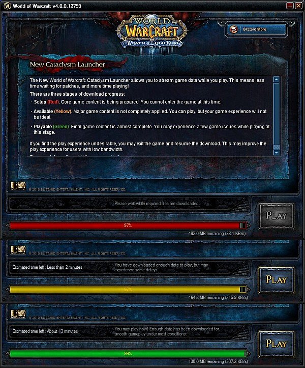 Cataclysm Launcher Red Yellow Green