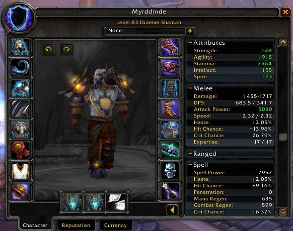 Cataclysm Myrddin Character Screen Stats