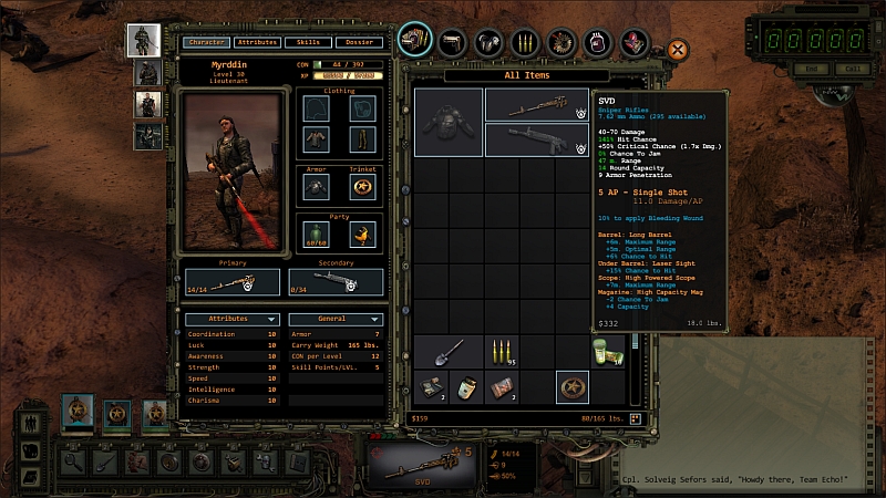 Wasteland 2, New Game